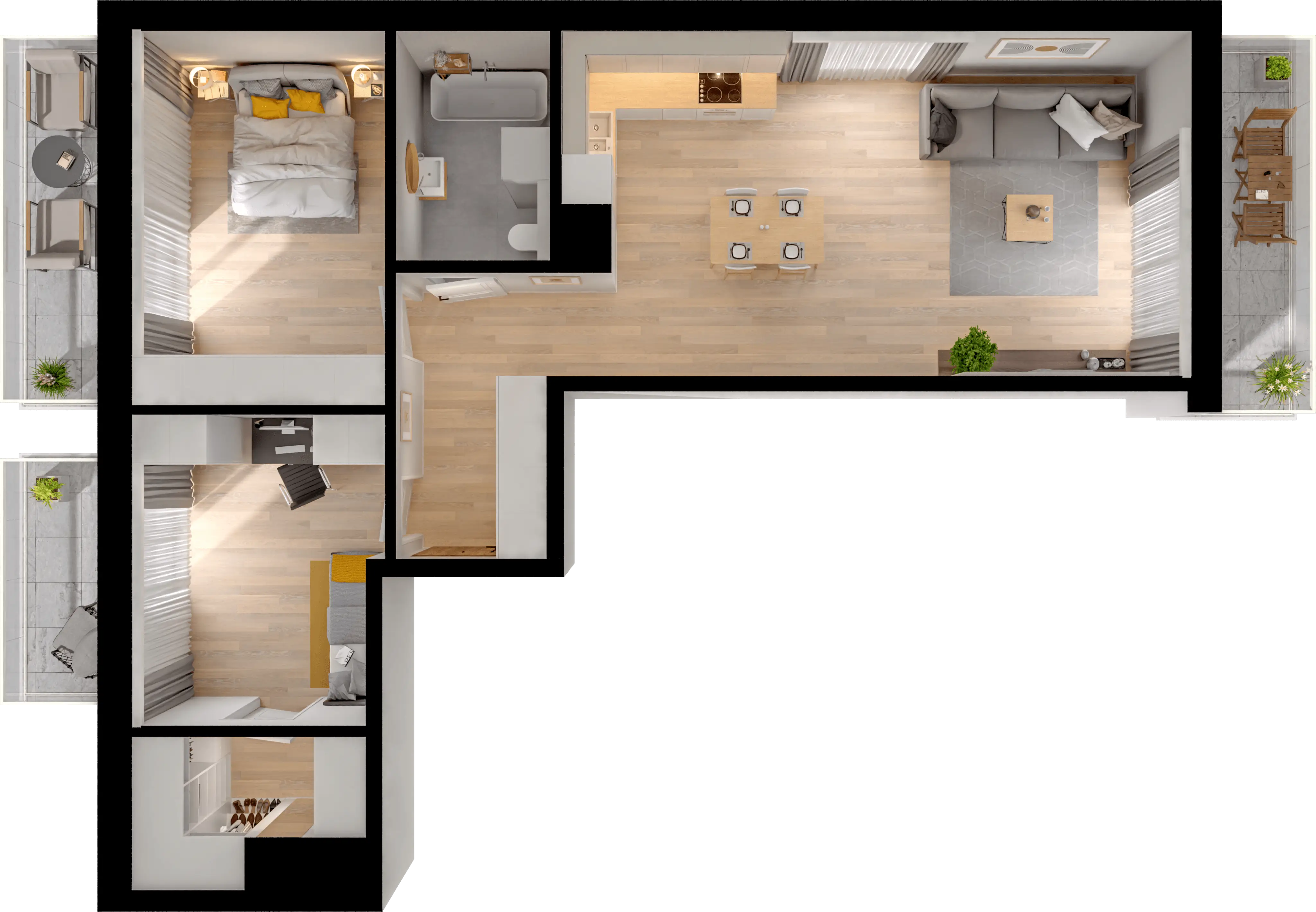 Single flat view