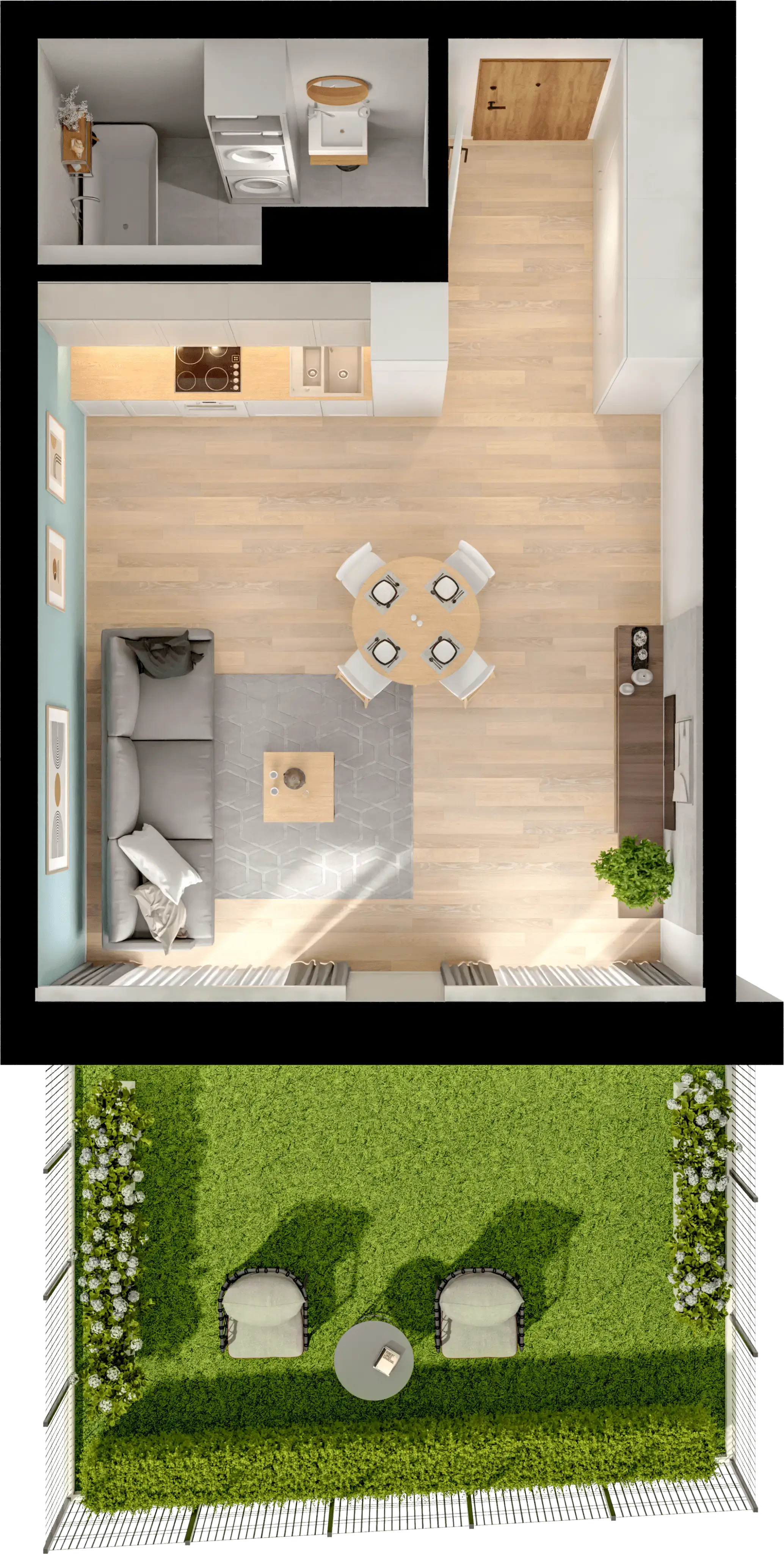 Single flat view