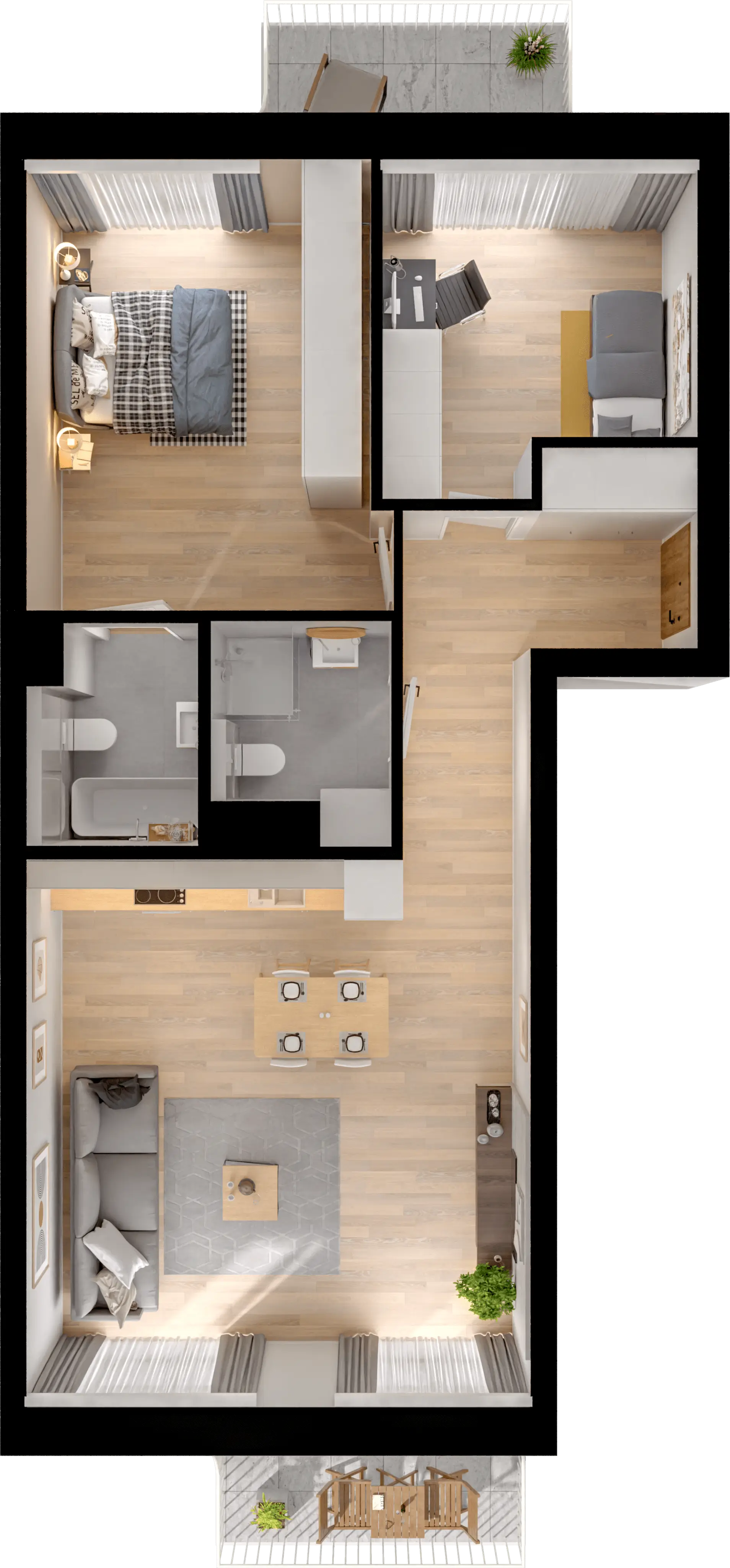 Single flat view