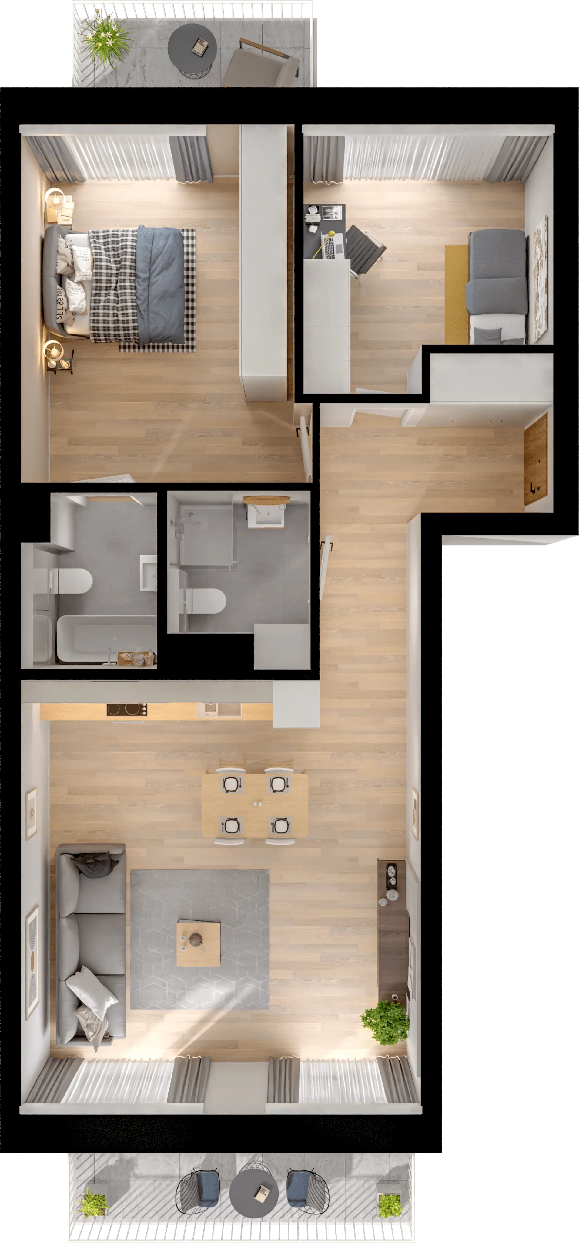 Single flat view