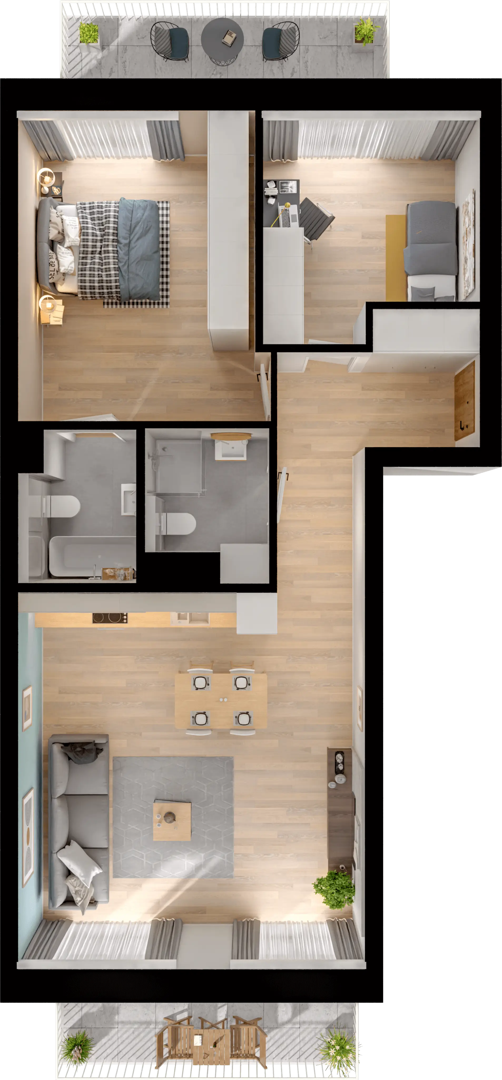Single flat view