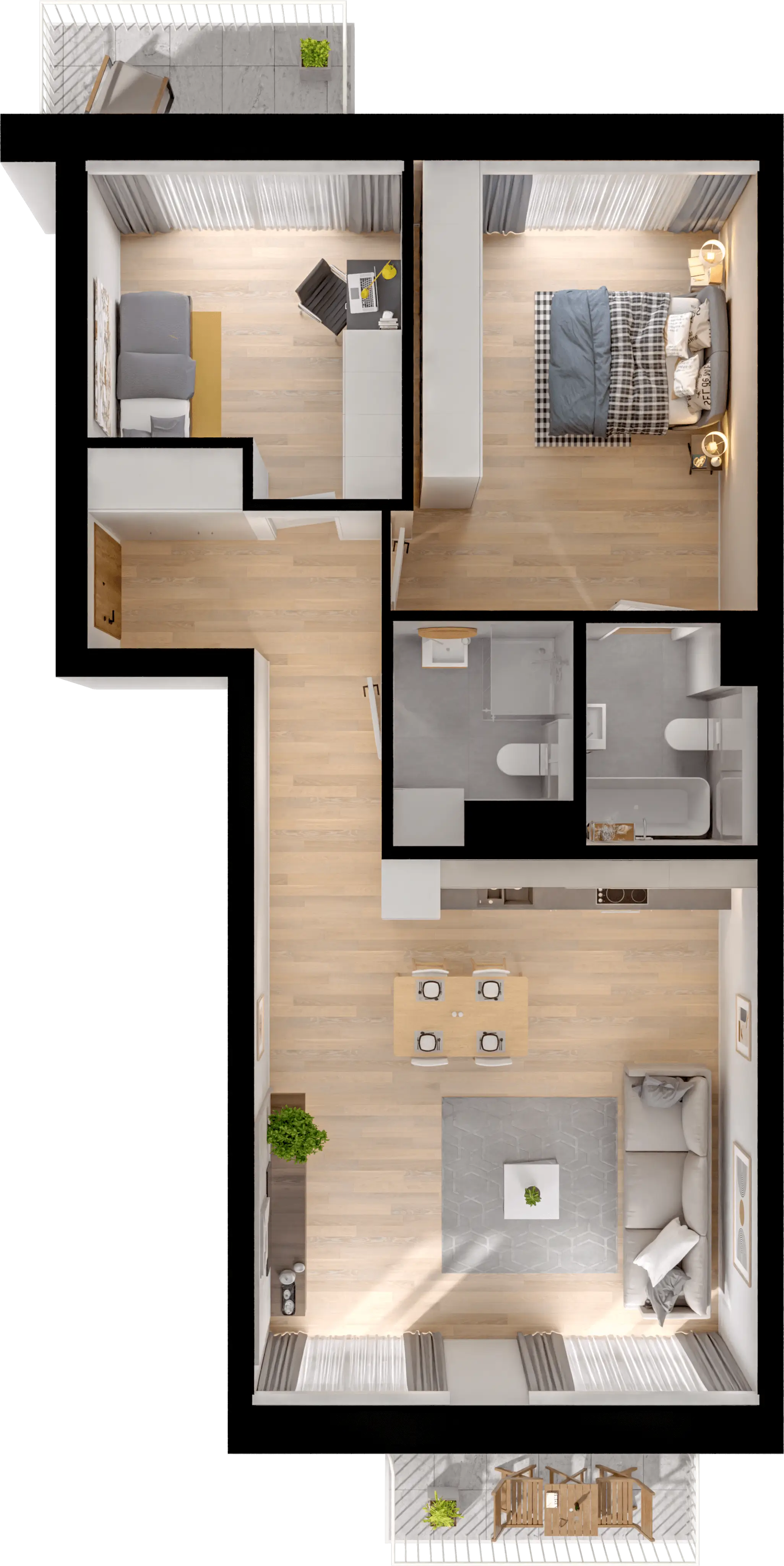 Single flat view