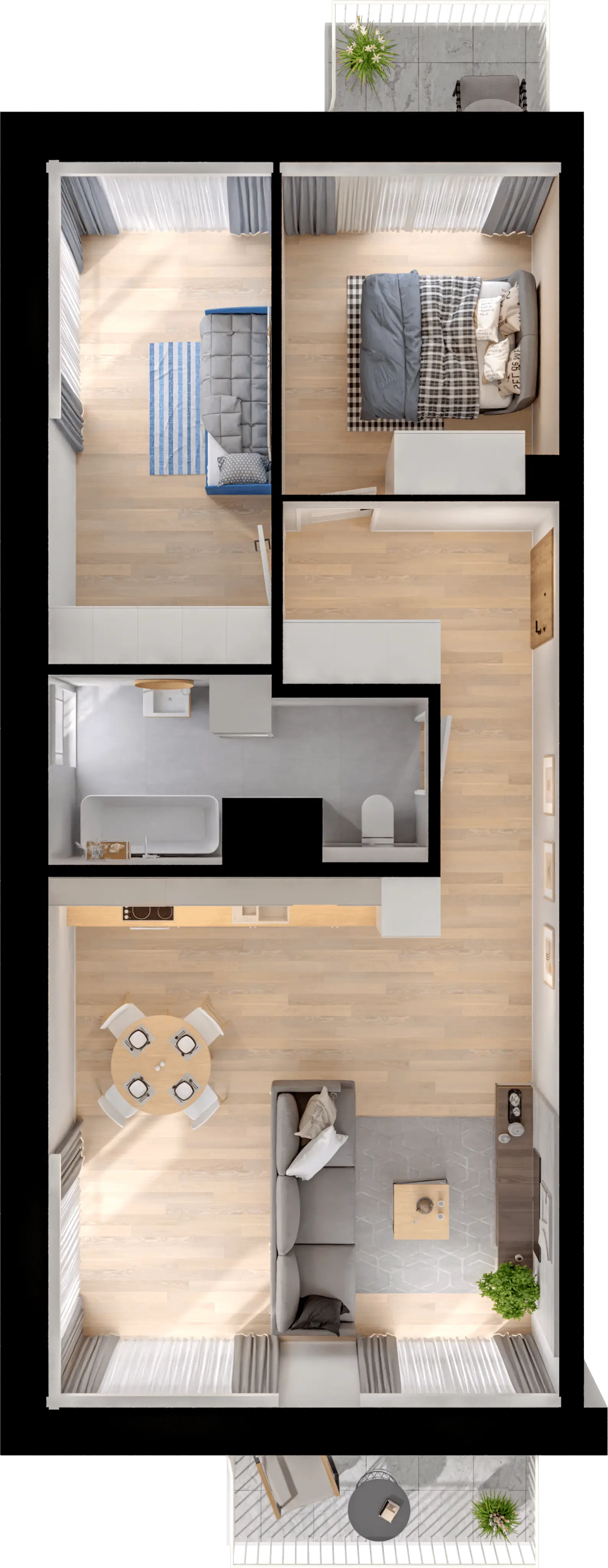 Single flat view