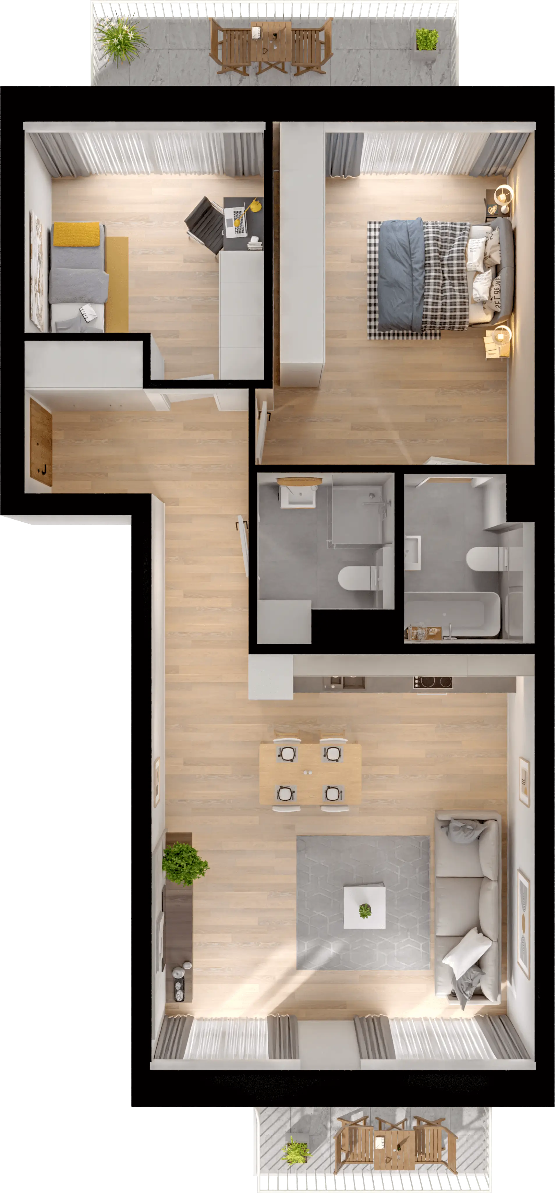 Single flat view