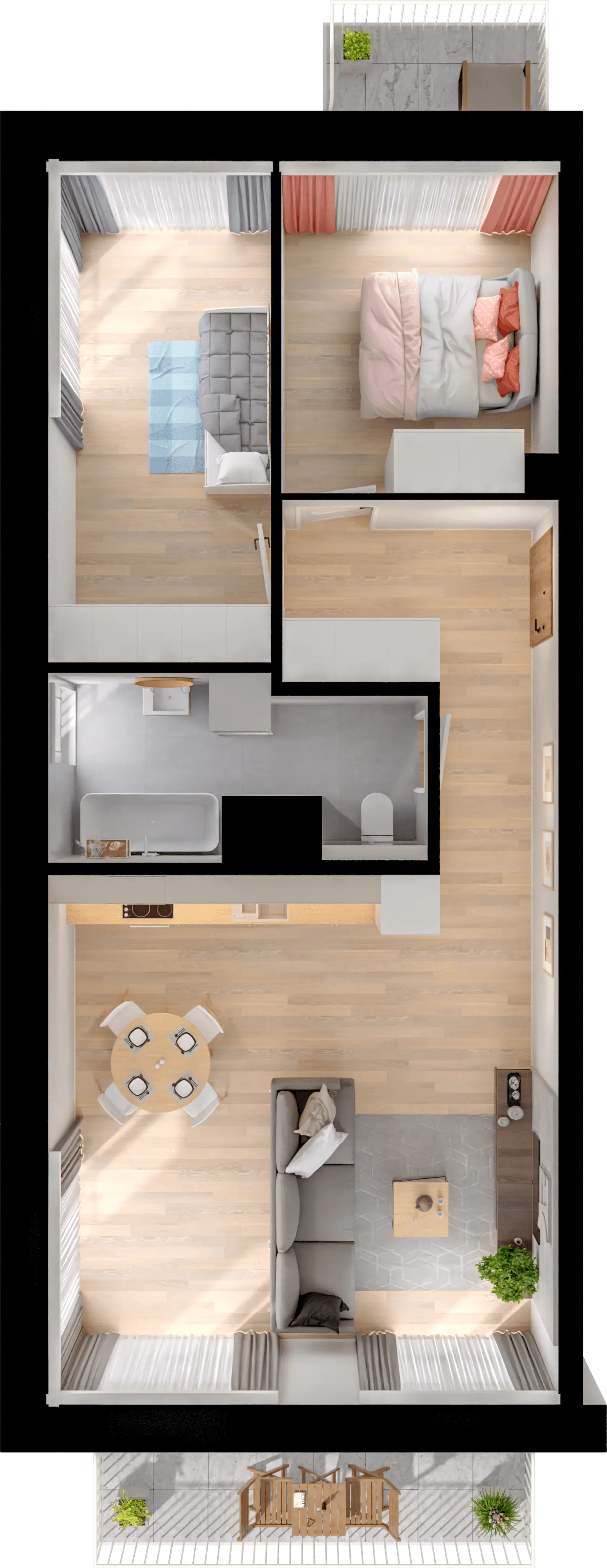 Single flat view