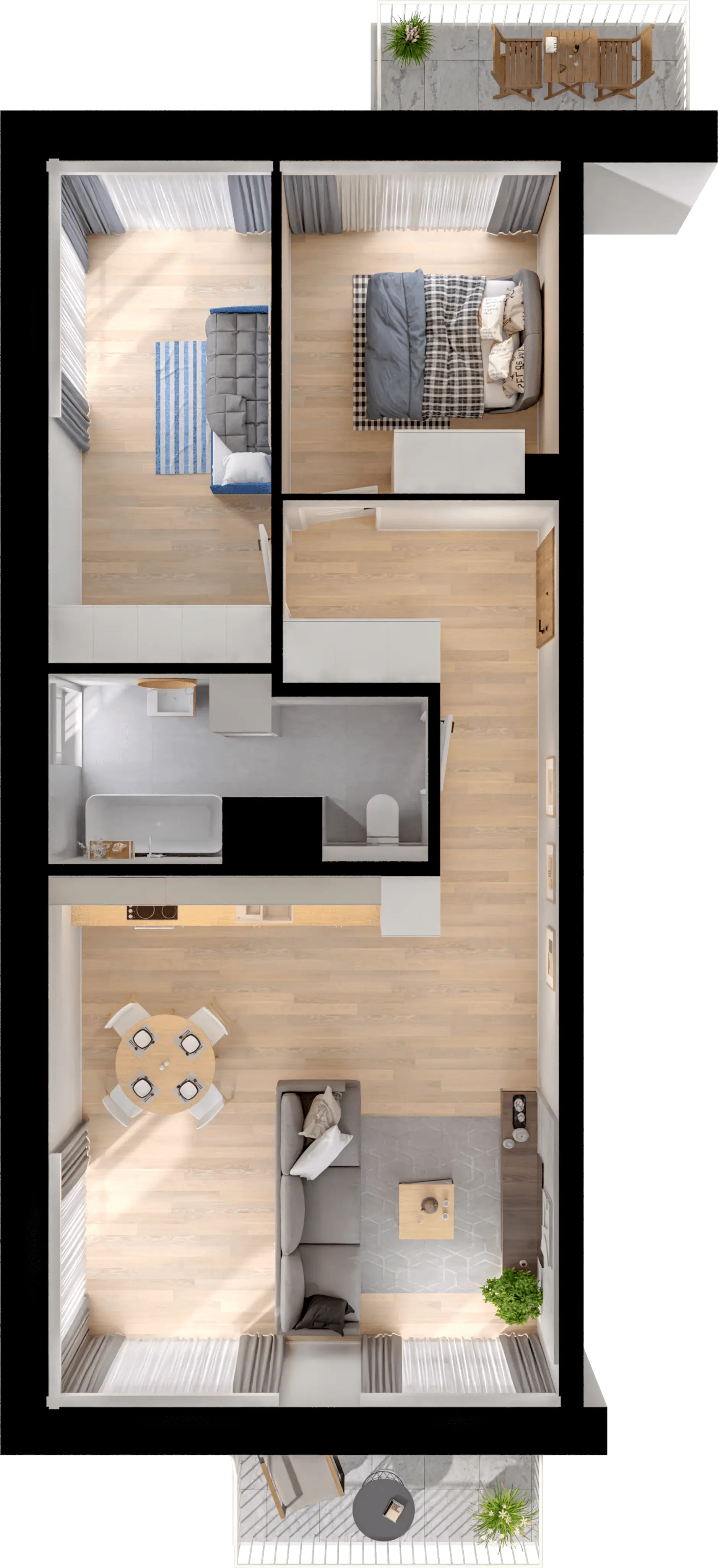 Single flat view