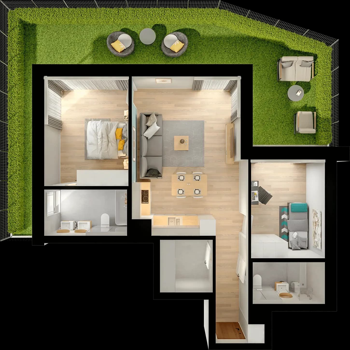 Single flat view
