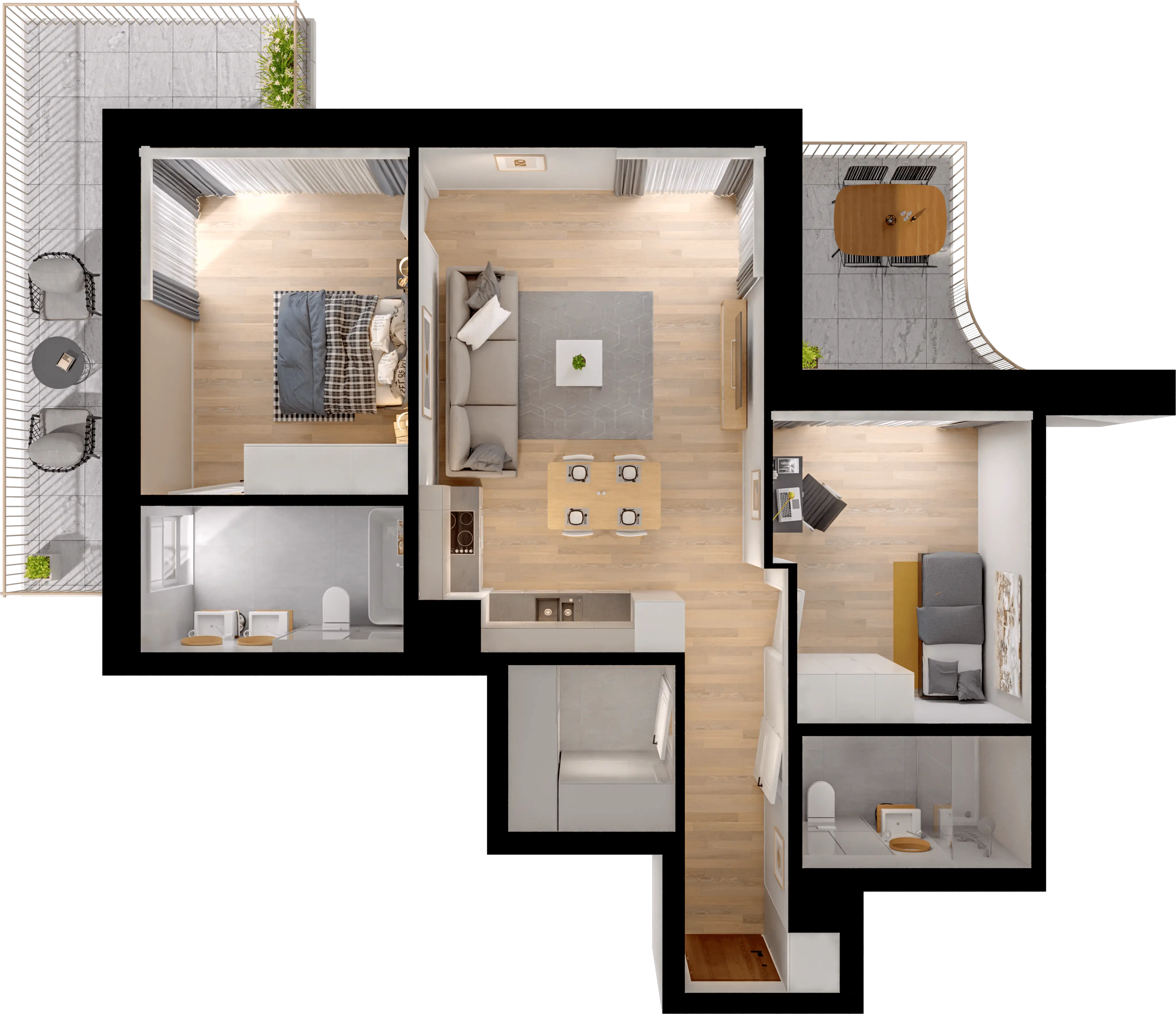 Single flat view