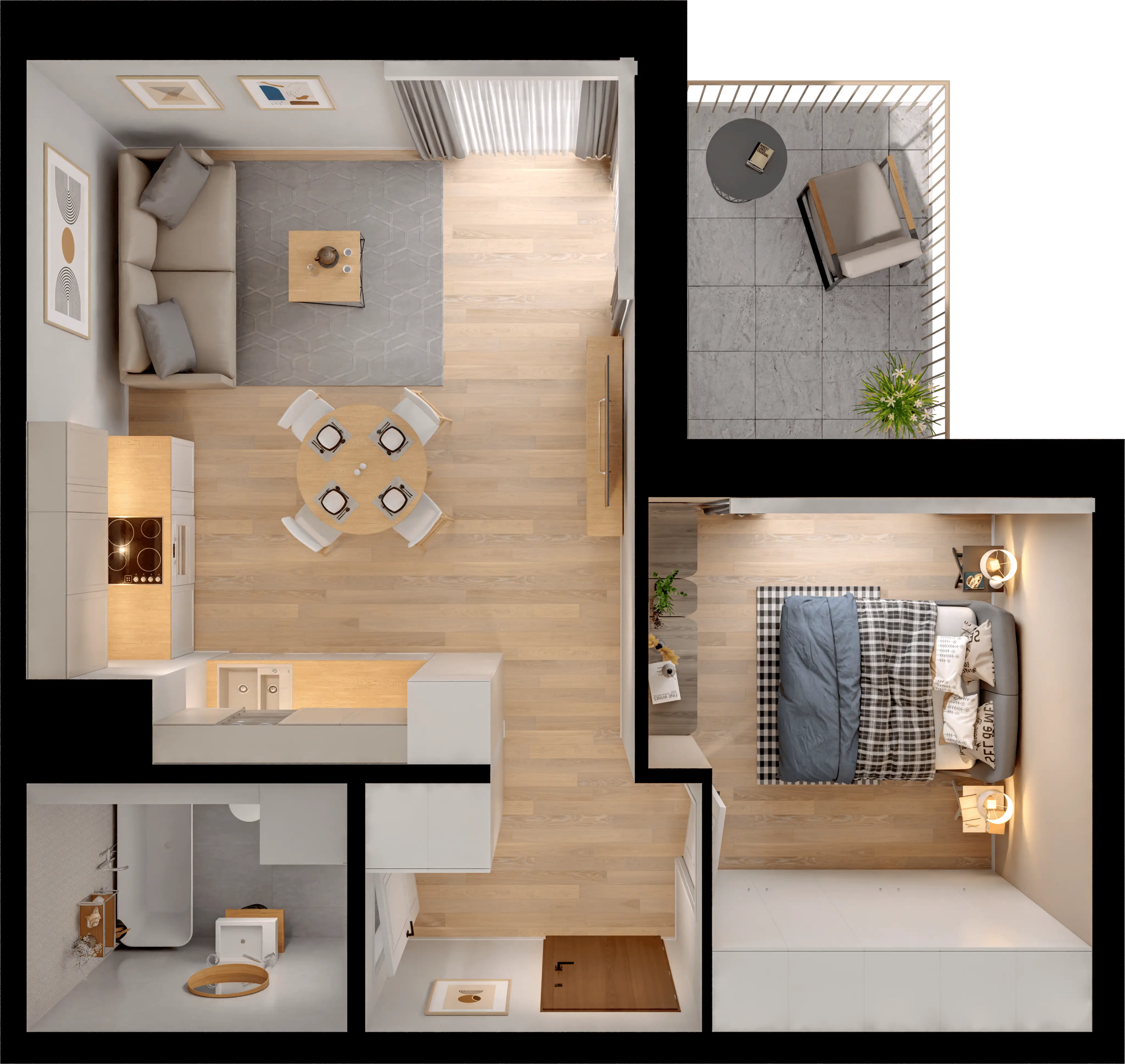Single flat view
