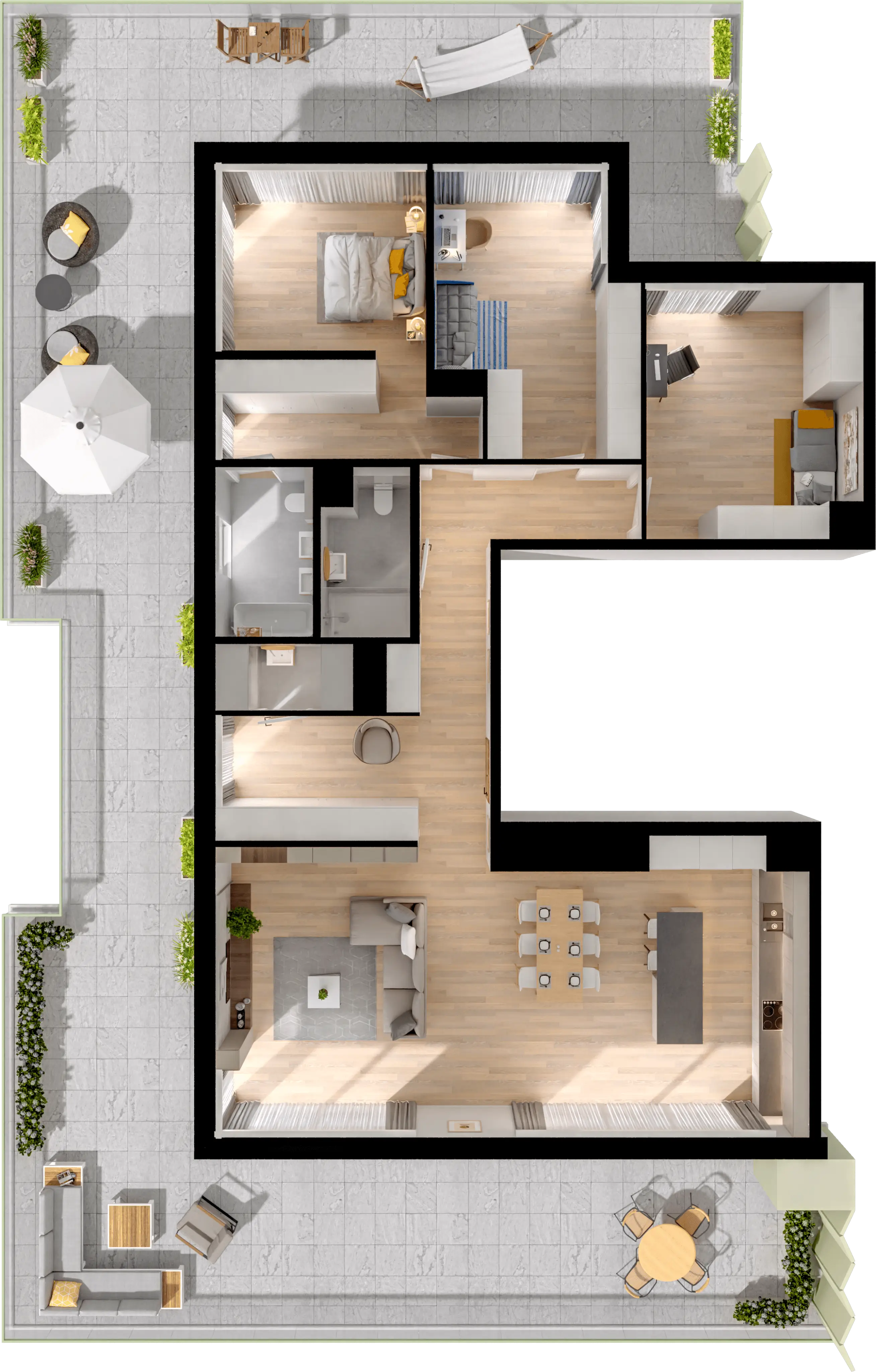 Single flat view