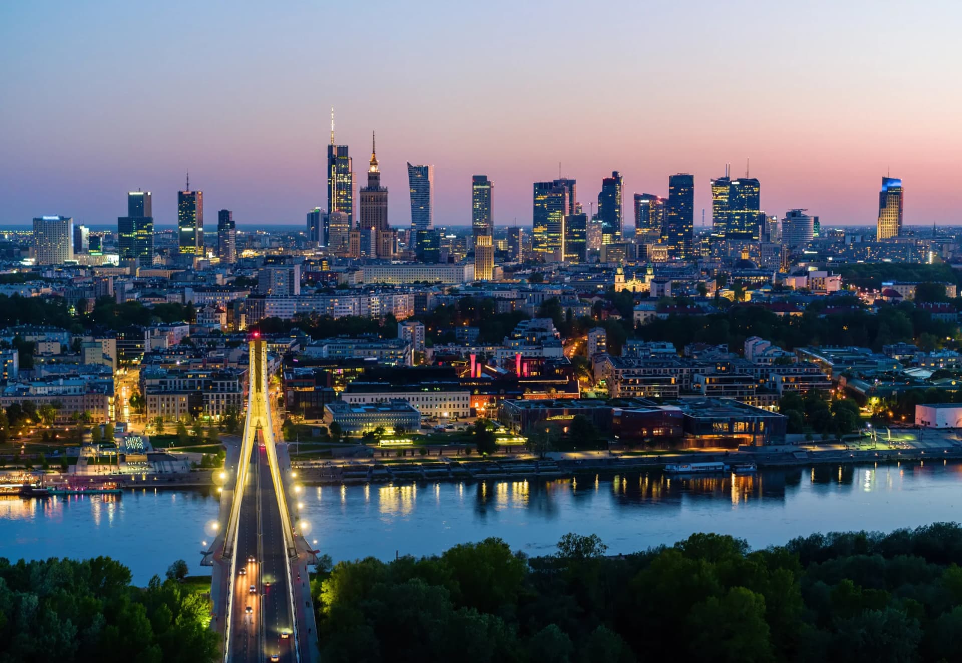 Widok na Warszawę